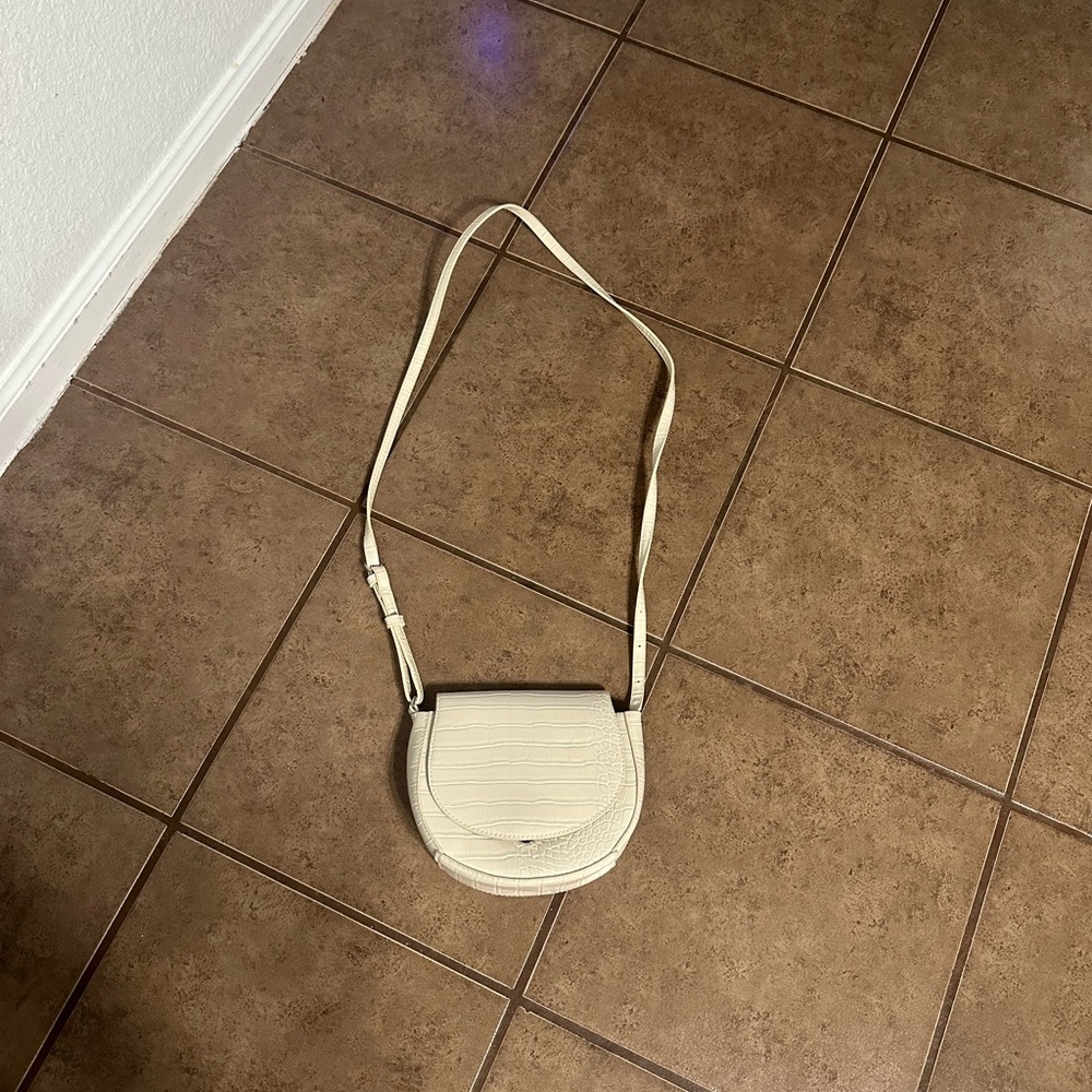 a new day Cream Crossbody Bag